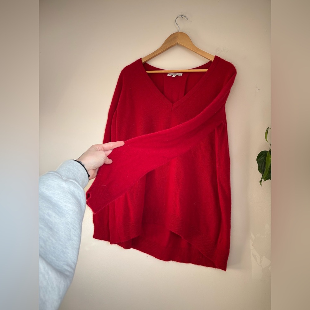 Rebecca Minkoff Cherry Red Cashmere Sweater - Picture 3 of 7